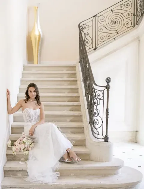 Pose de la mariée