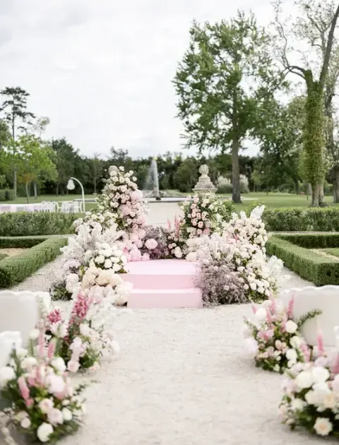 Allée fleurie