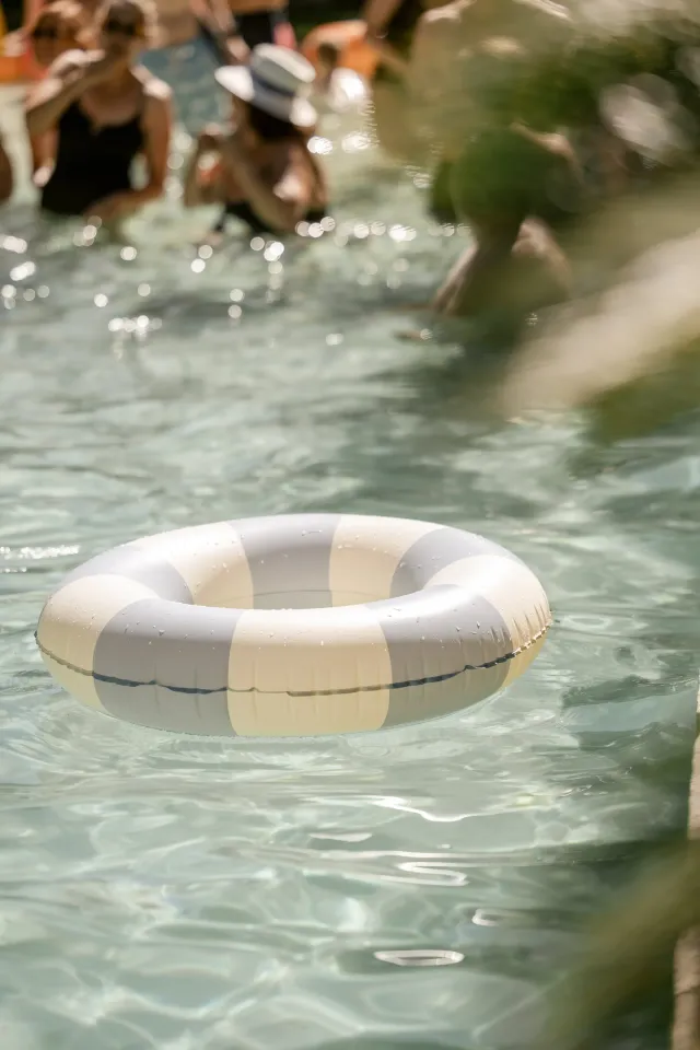 Détail de piscine et d'été provençal dans un mas des Alpilles